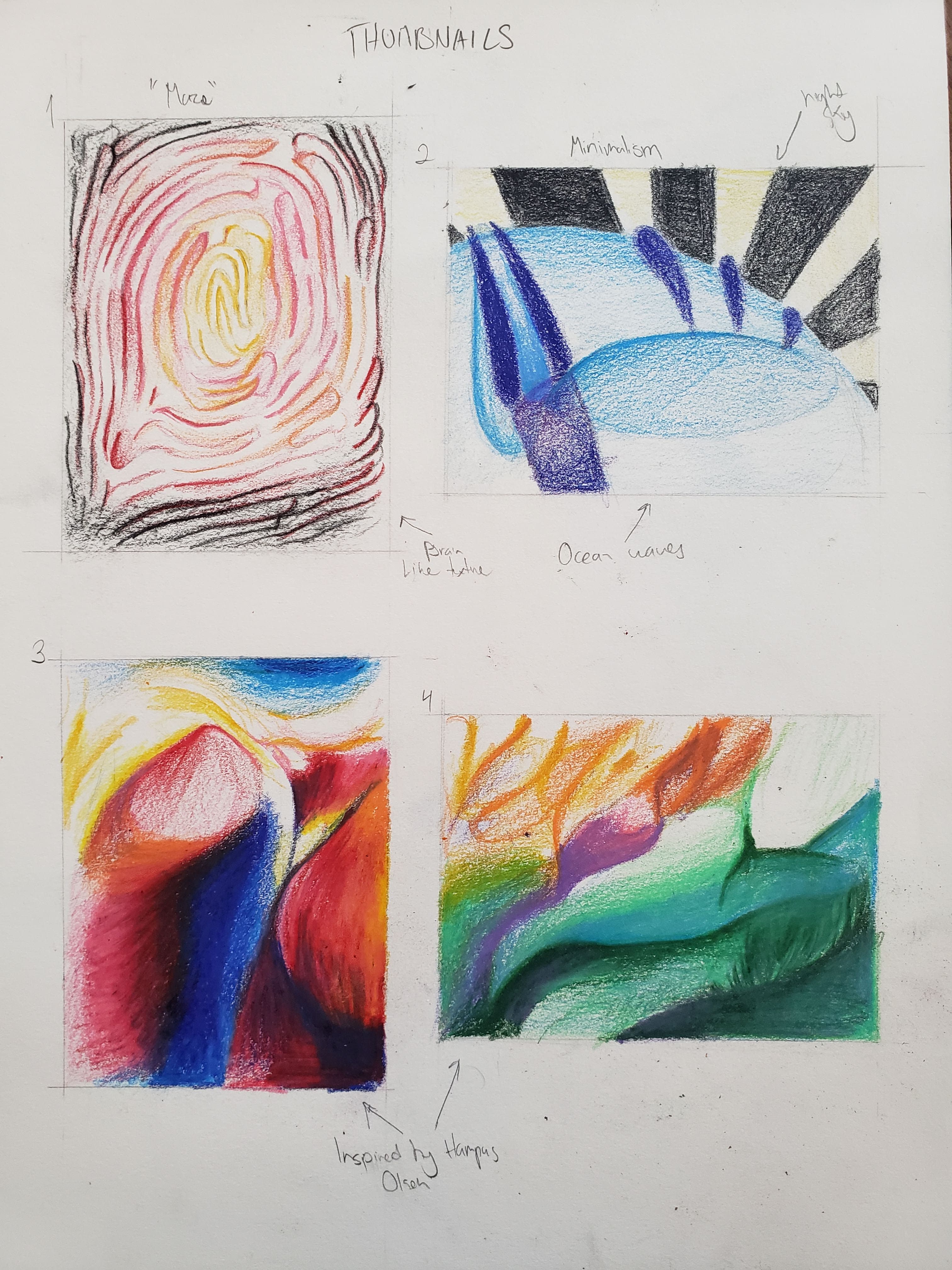 Color study thumbnails