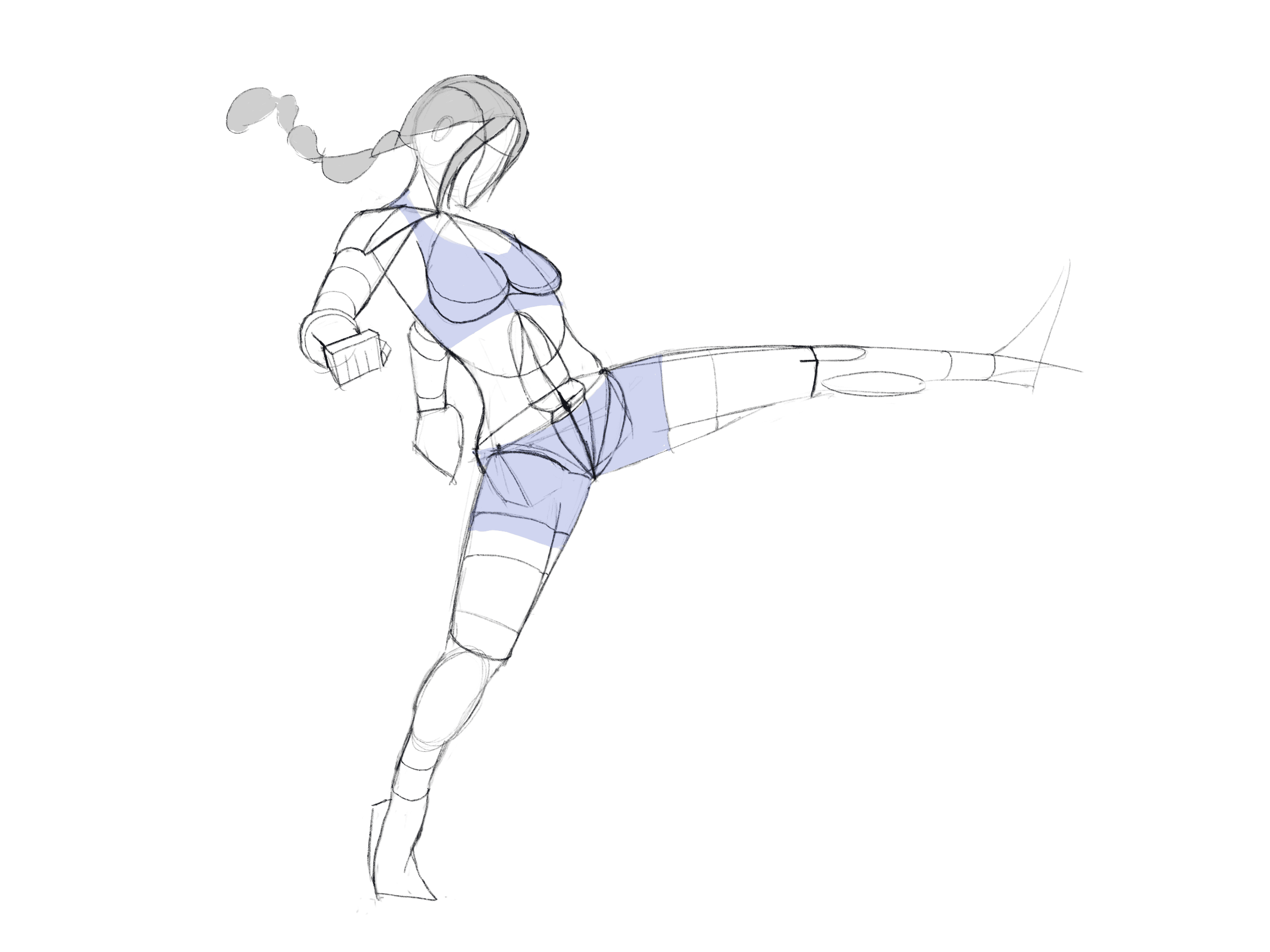 Figure drawing – side kick