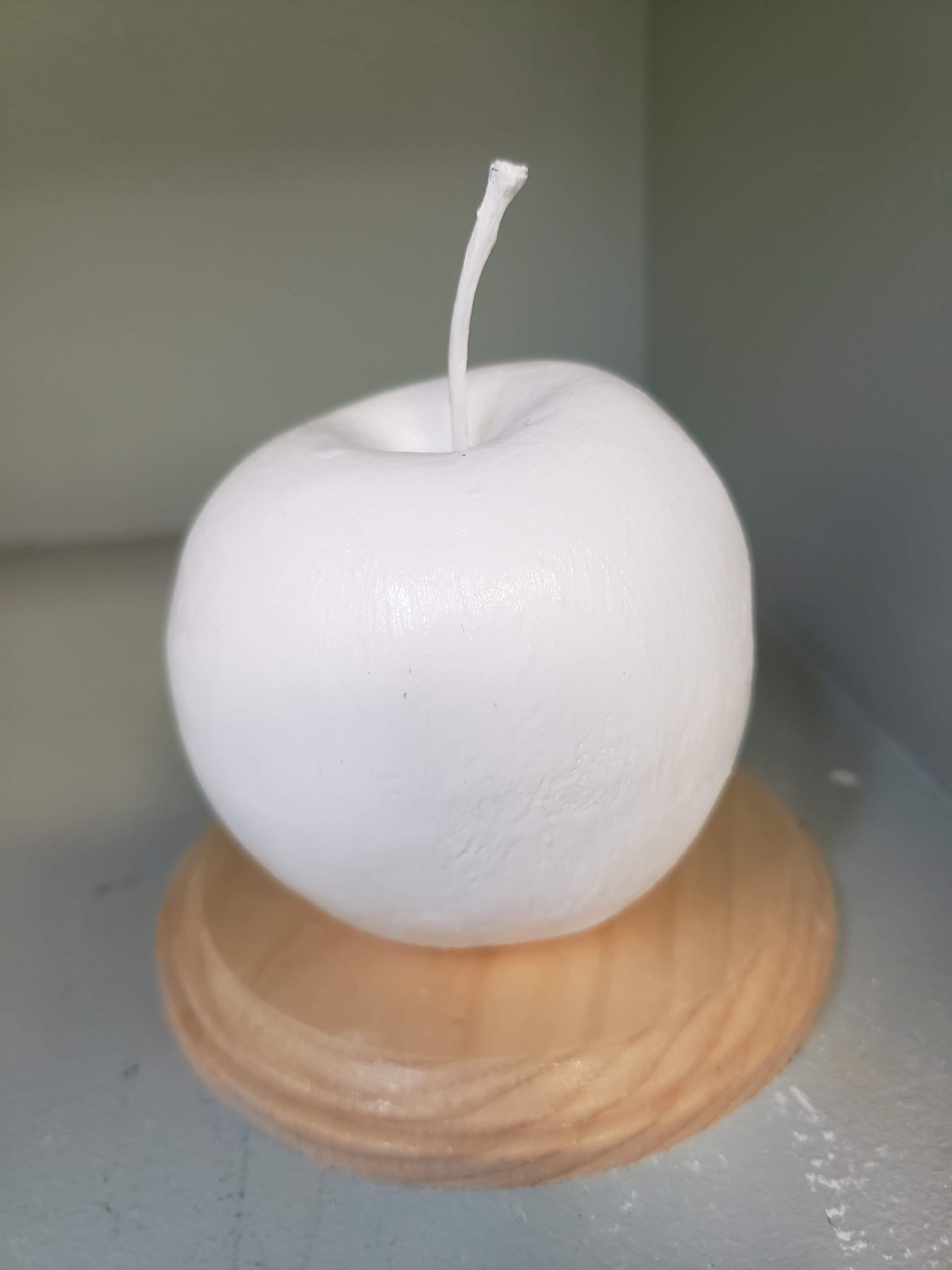 Apple clay sculpture