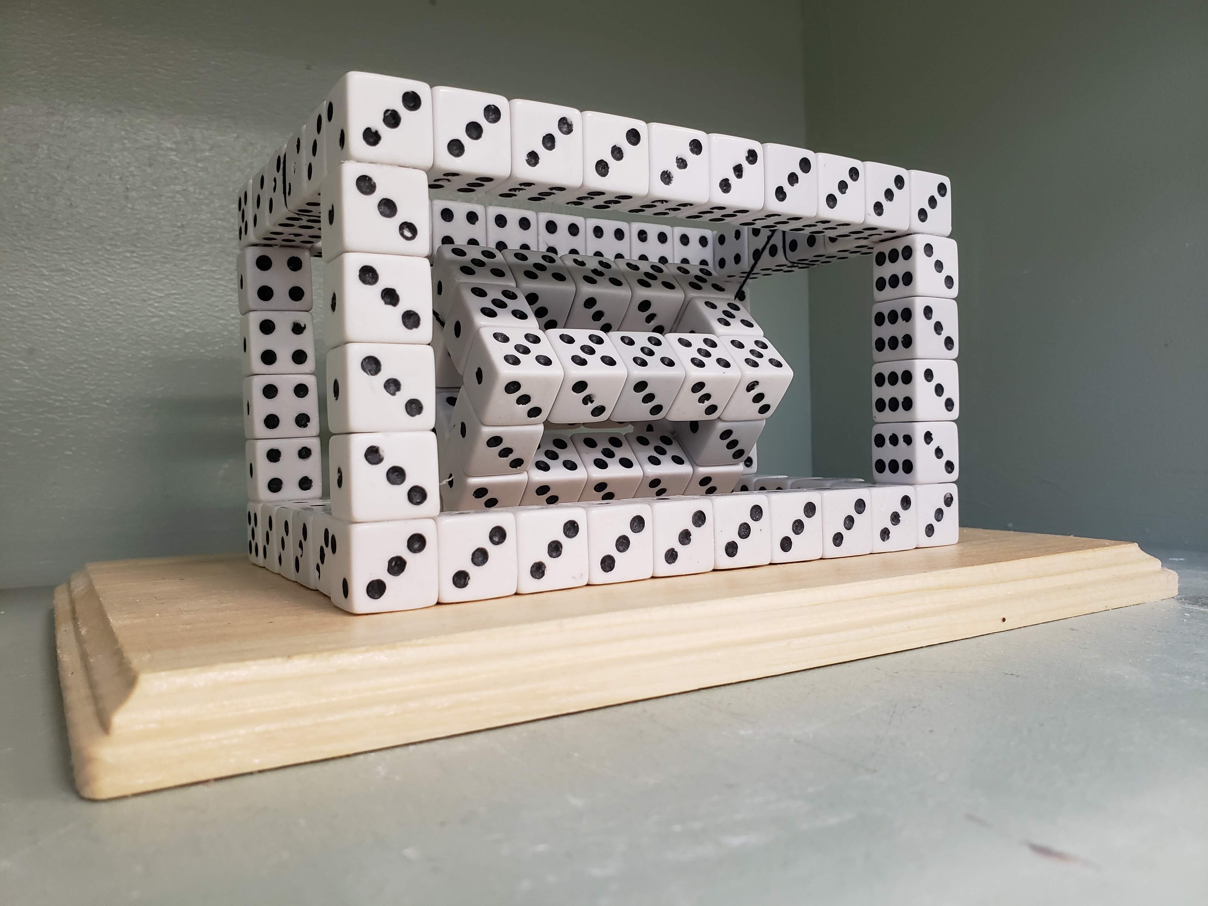 Dice tunnel sculpture