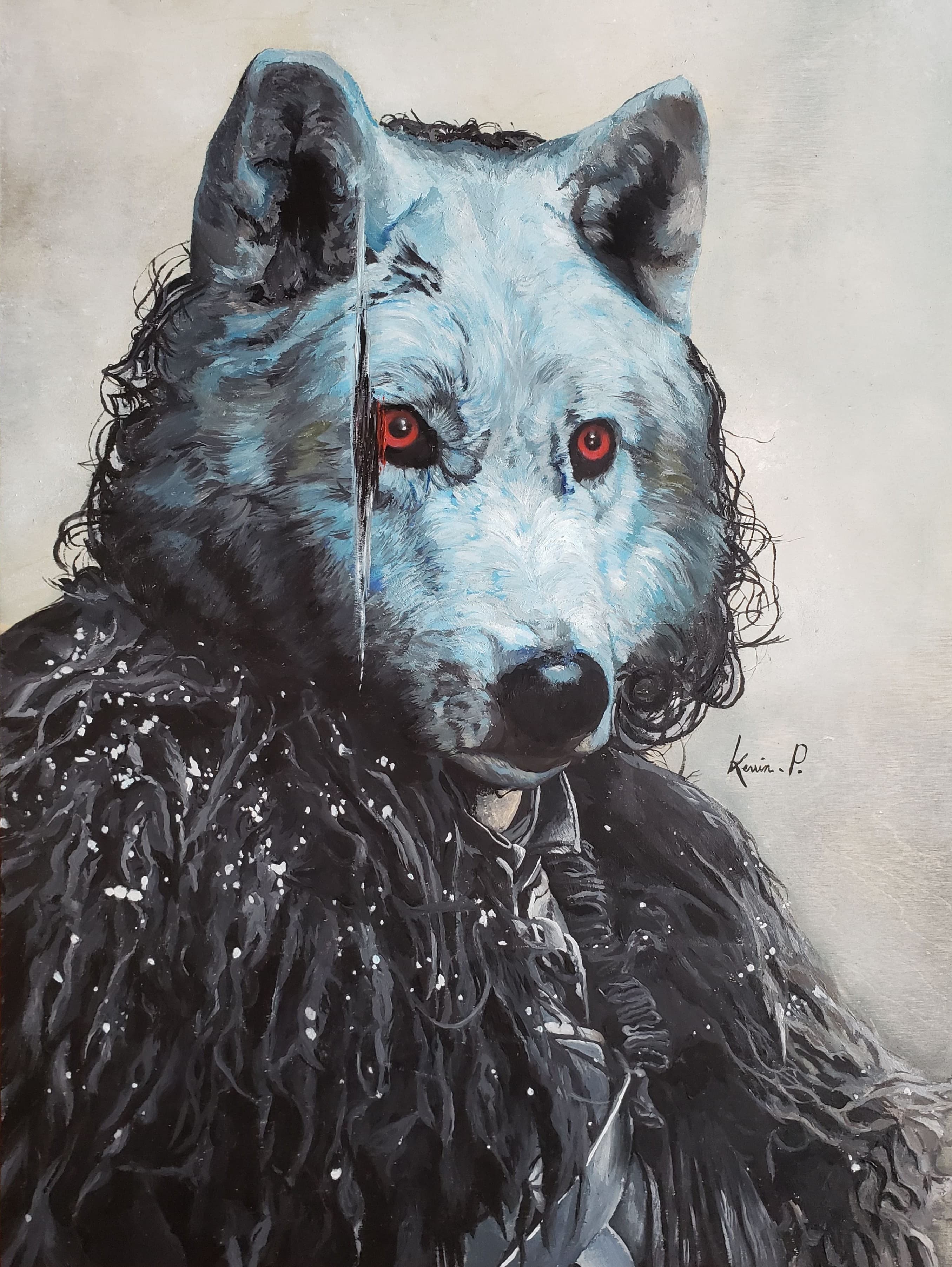 Wolf warrior painting